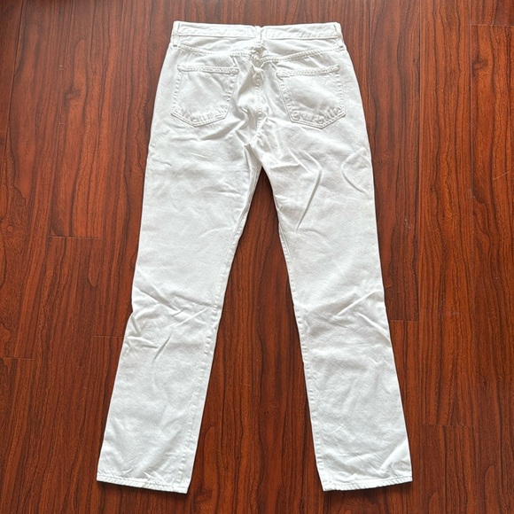 Frame Denim “Le Hollywood” White Straight-Leg Jeans - Picture 2 of 2